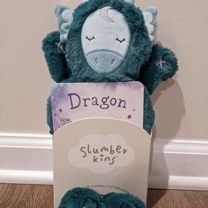 Slumberkins jade dragon large kin (14x6) BNIB with affirmation card